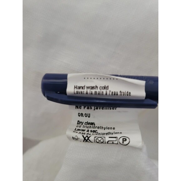 Rosemarine Linen Blouse Roll Tab Sleeve Hi-Low Hem Italy - Picture 14 of 16